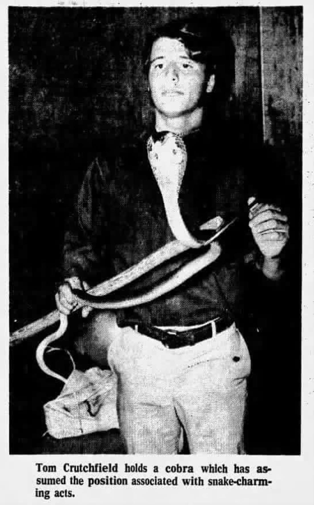 In the papers — the snake-charmer’s pose.
