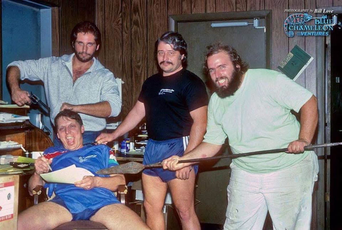 The early crew, in the early rooms.